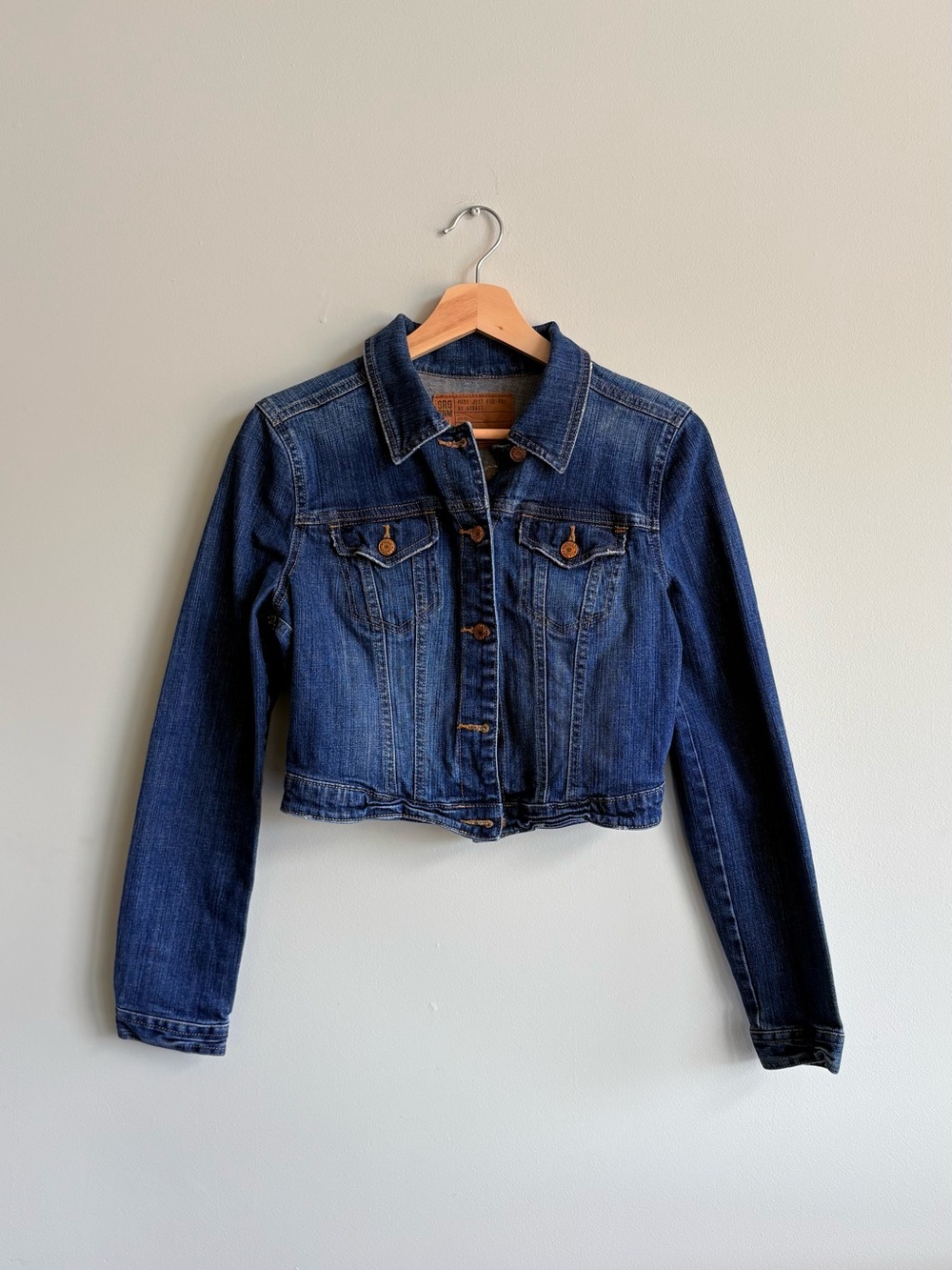 Classic Women's Dark Blue Denim Jacket